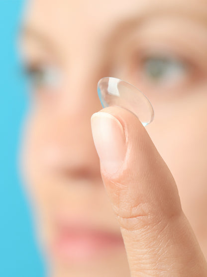 Clear contact lens.