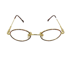 Major Optic Gold Round Metal Full Rim Eyeglasses for Kids