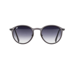 R&B Round Gray Acetate Full Rim Sunglasses