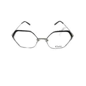 Galia Silver Irregular Metal Full Rim Eyeglasses