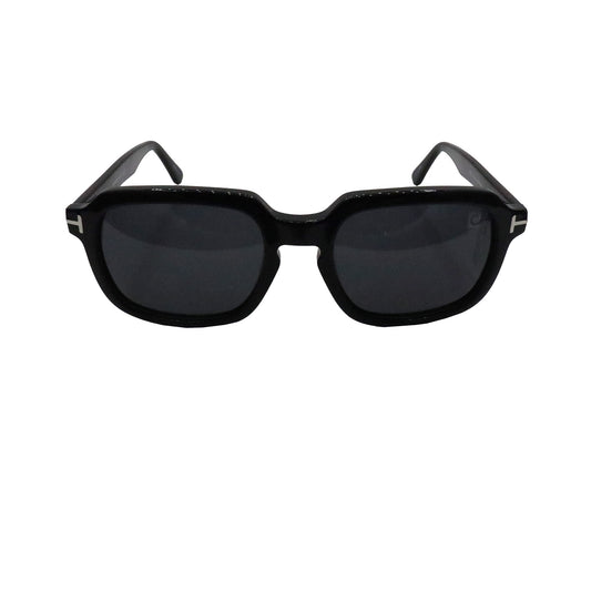 Rossi Club Black Square Acetate Full Rim Sunglasses