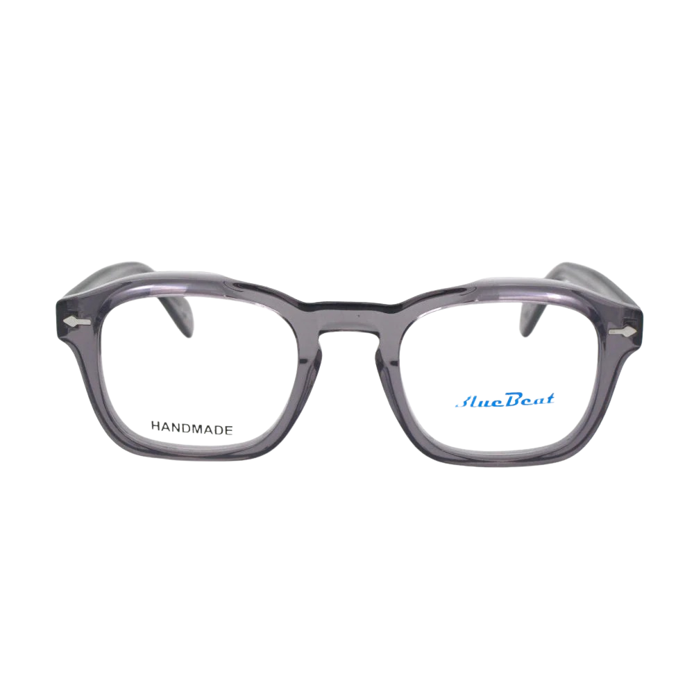 Blue beat gray eyeglasses