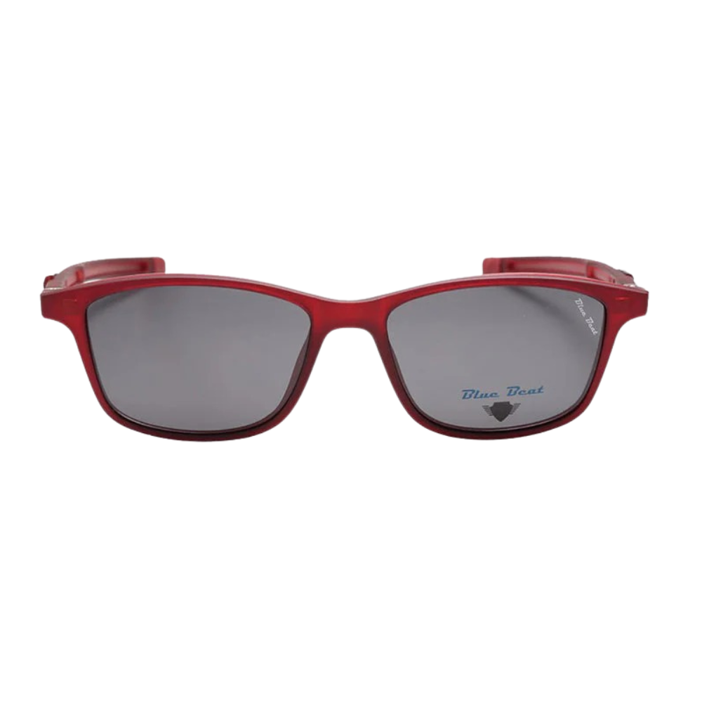 BlueBeat Kids by Barakat Rectangle Red Sunglasses 2-in-1
