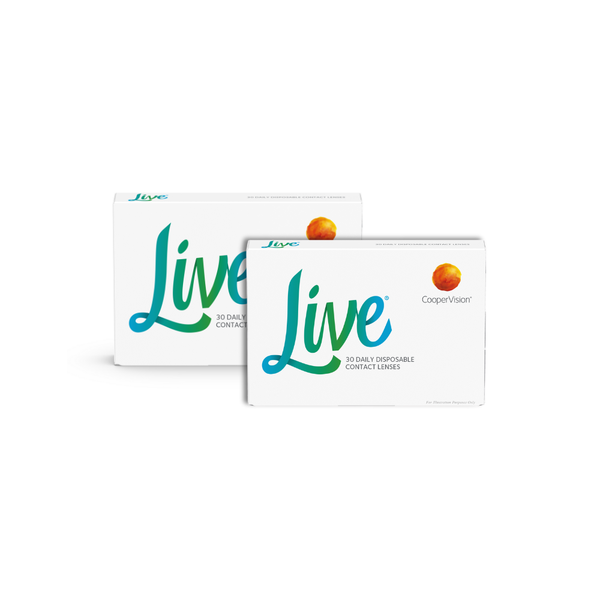 Live - عدسات لاصقة يومية مريحة للاستخدام اليومي عرض اثنين بوكس