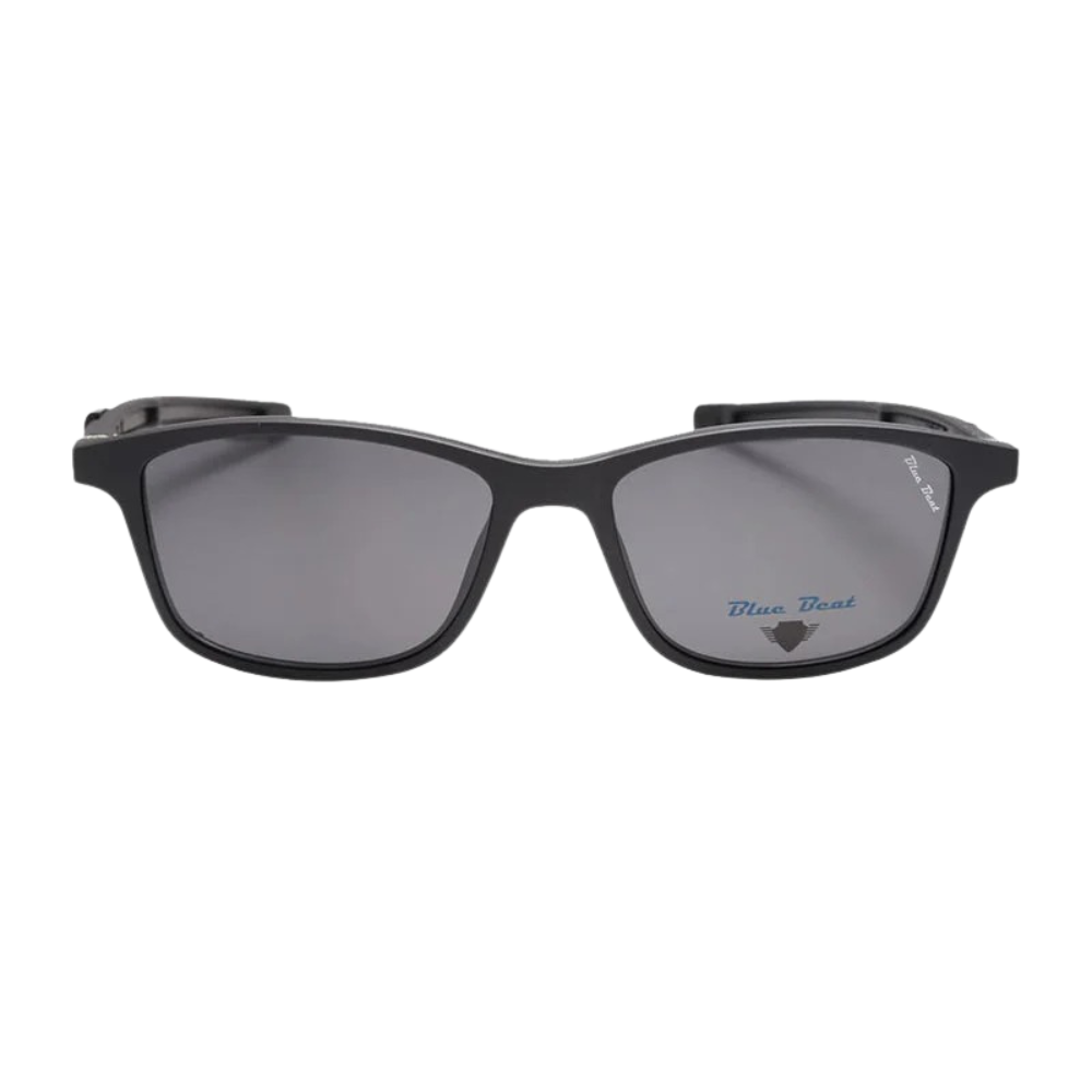 BlueBeat Kids by Barakat Rectangle Black Sunglasses 2-in-1