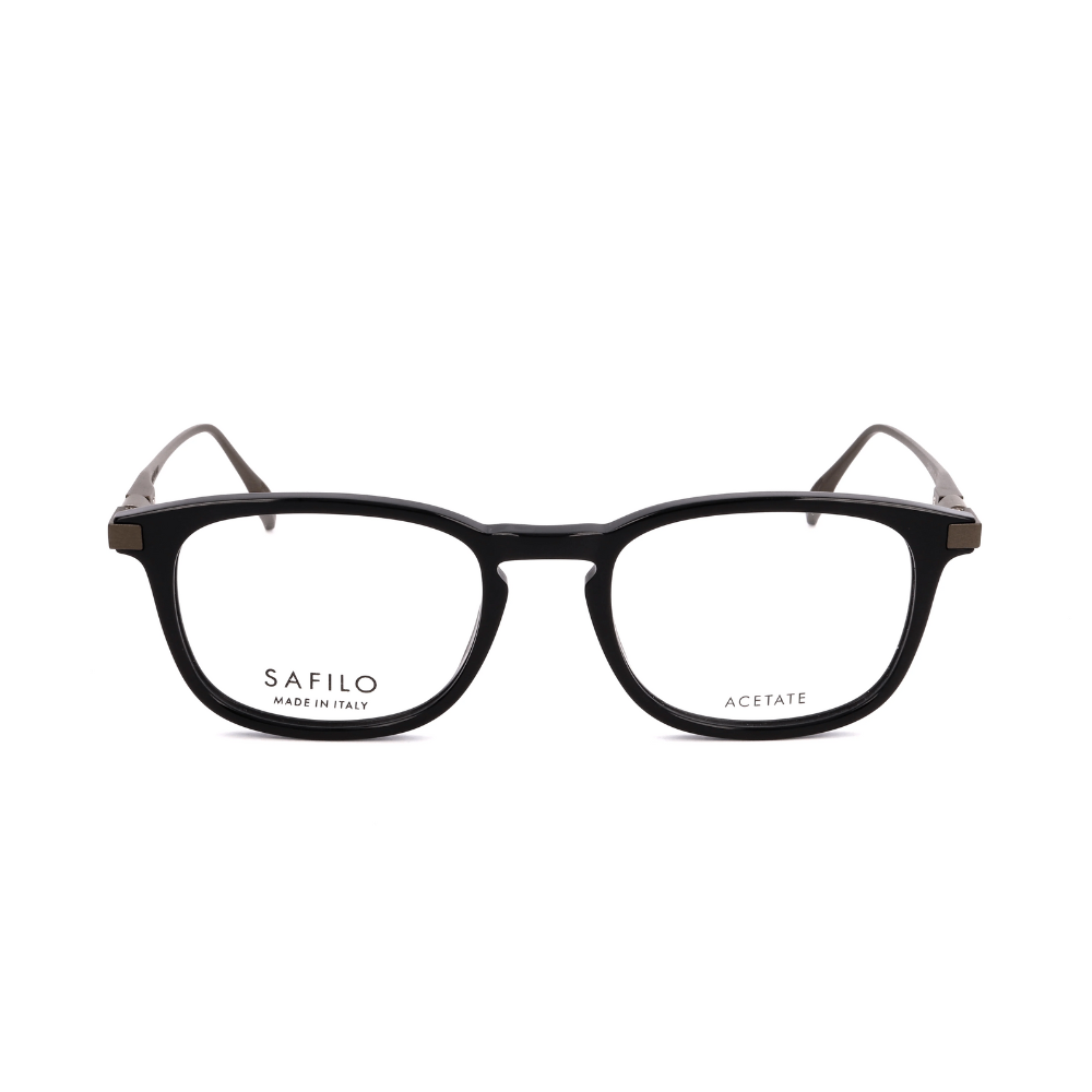 Safilo Calibro Grey Square Acetate Full Rim Eyeglasses - Barakat Optical