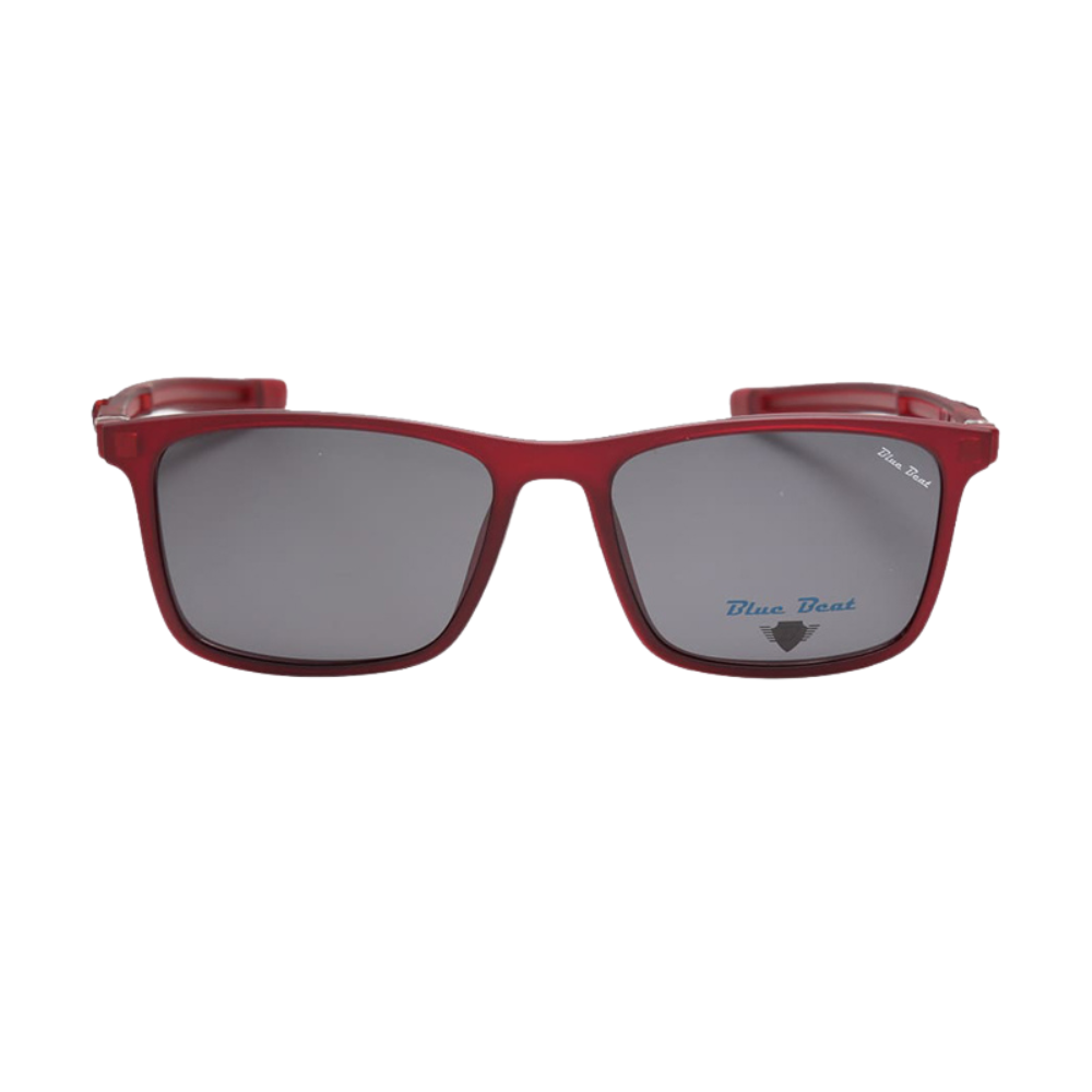 BlueBeat Kids Red Clip-On Eyeglasses 2-in-1