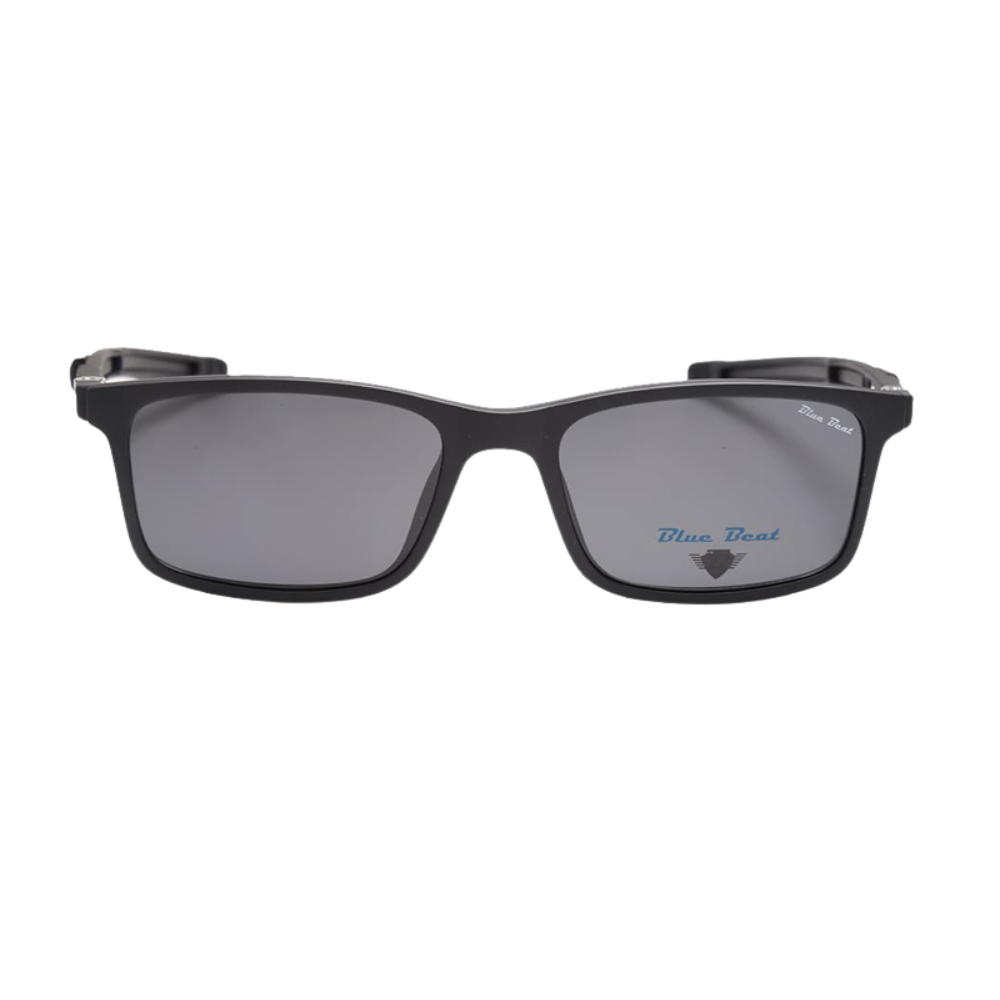BlueBeat Kids by Barakat Rectangle Black Sunglasses 2-in-1