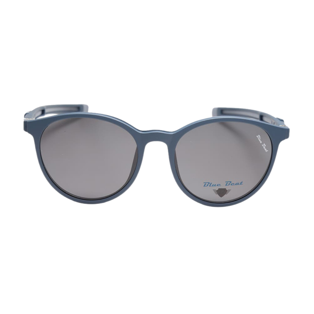 BlueBeat Kids Cat-Eye Blue Clip-On Eyeglasses 2-in-1