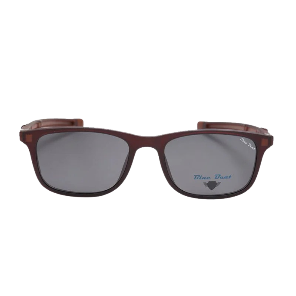 BlueBeat Kids by Barakat Rectangle Brown Sunglasses 2-in-1