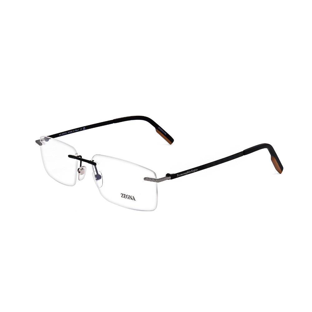 Zegna Rimless Eyeglasses EZ5219 002 Matte Black