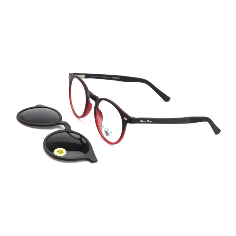 BlueBeat by Barakat Round Red Sunglasses 2-in-1