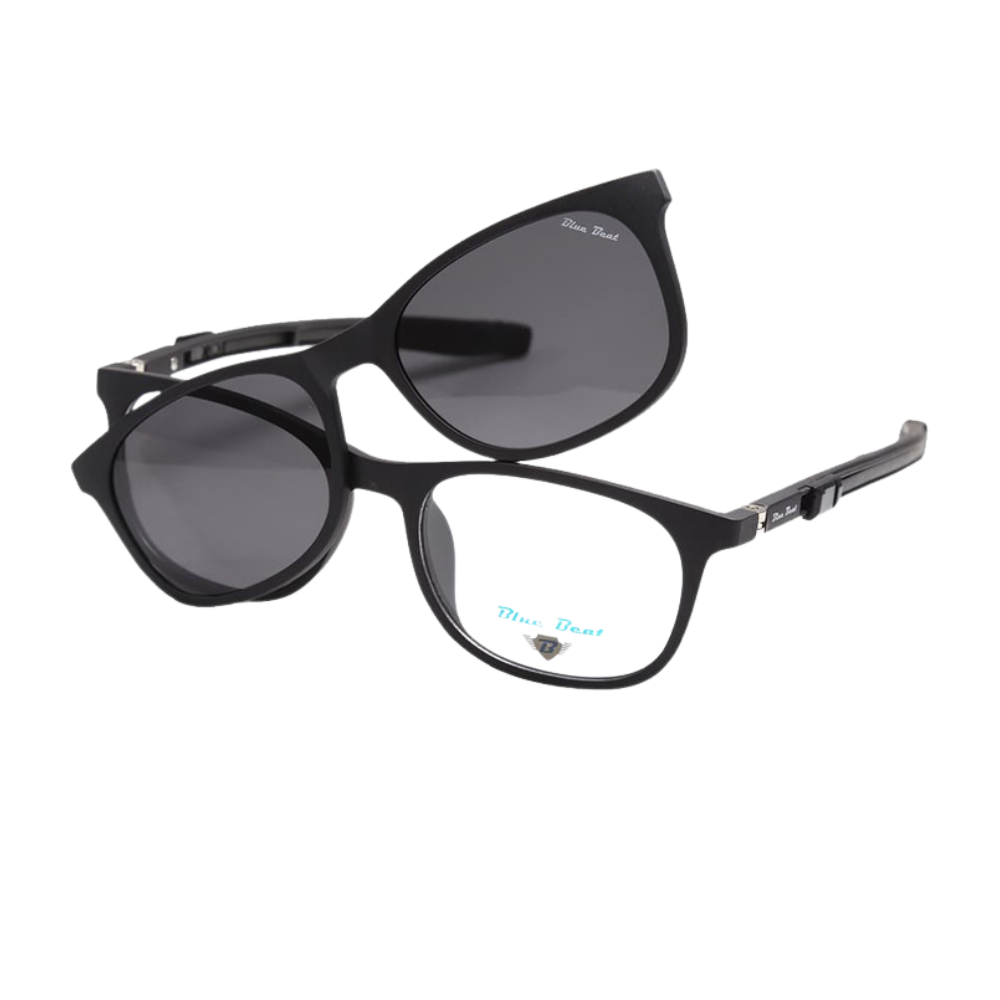 BlueBeat Kids by Barakat Square Black Sunglasses 2-in-1