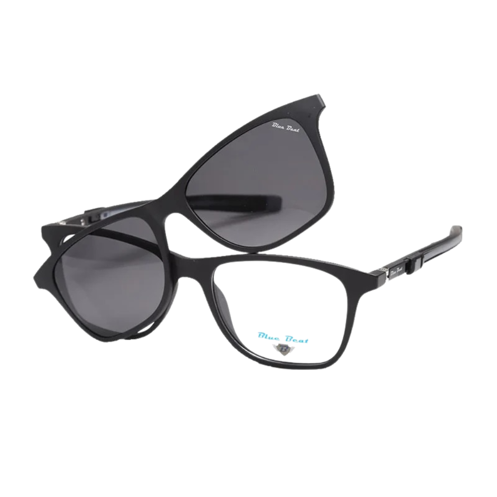 BlueBeat by Barakat Black Clip-On Eyeglasses 2-in-1
