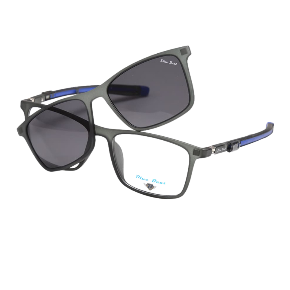 BlueBeat Kids by Barakat Square Gray Sunglasses 2-in-1