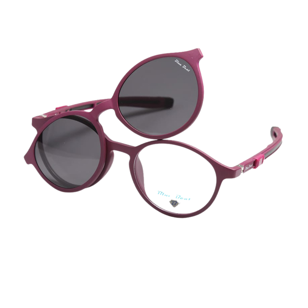BlueBeat Kids by Barakat Round Violet Sunglasses 2-in-1