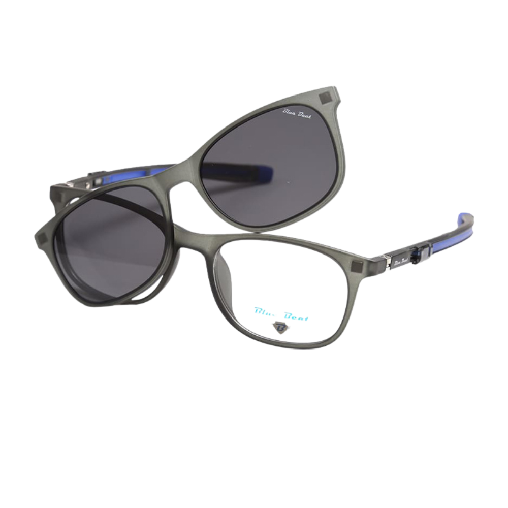 BlueBeat Kids by Barakat Square Gray Sunglasses 2-in-1