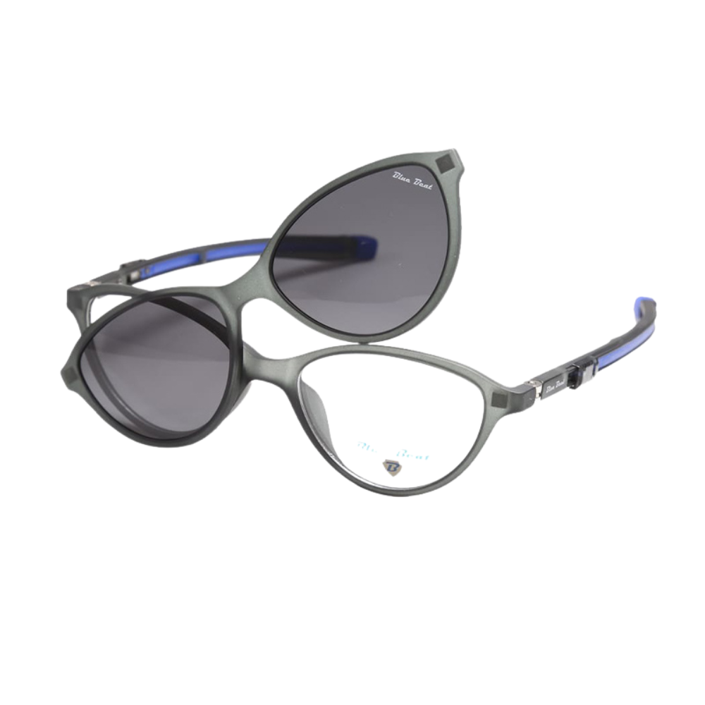 BlueBeat Kids by Barakat Cat-Eye Gray Sunglasses 2-in-1