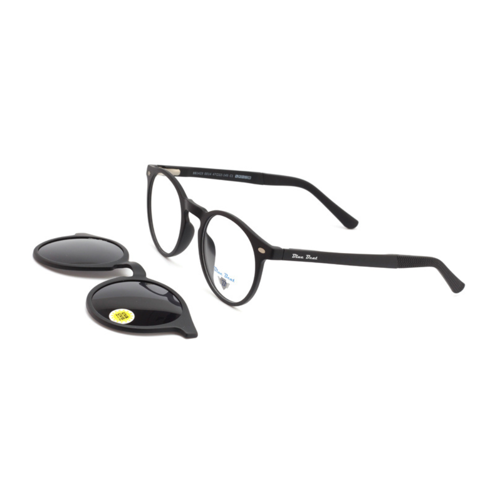 BlueBeat by Barakat Round Black Sunglasses 2-in-1