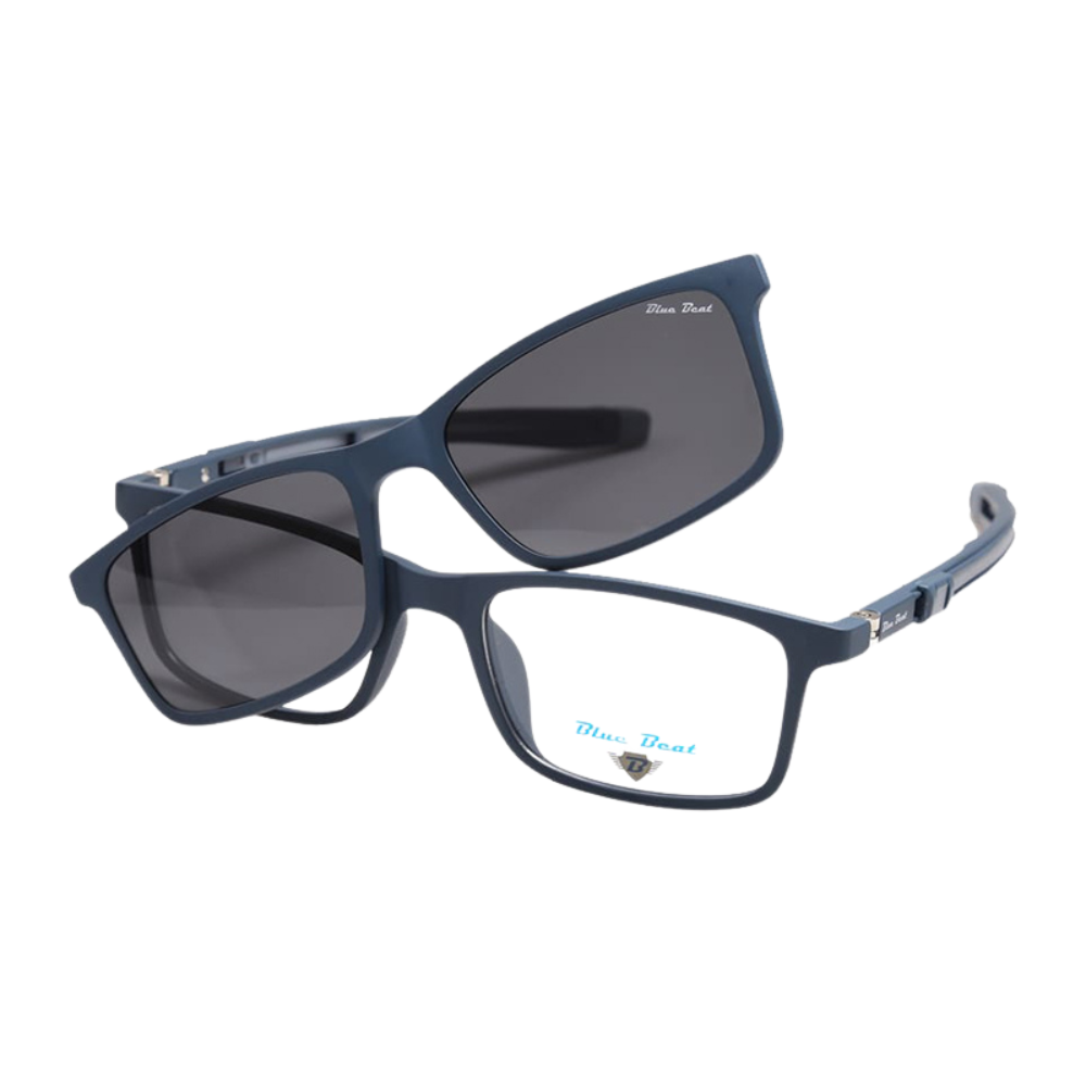 BlueBeat Kids by Barakat Rectangle Blue Sunglasses 2-in-1