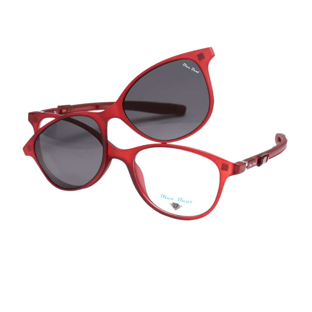 BlueBeat Kids by Barakat Cat-Eye Red Sunglasses 2-in-1