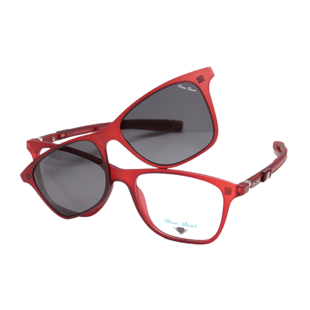 BlueBeat by Barakat Square Red Sunglasses 2-in-1
