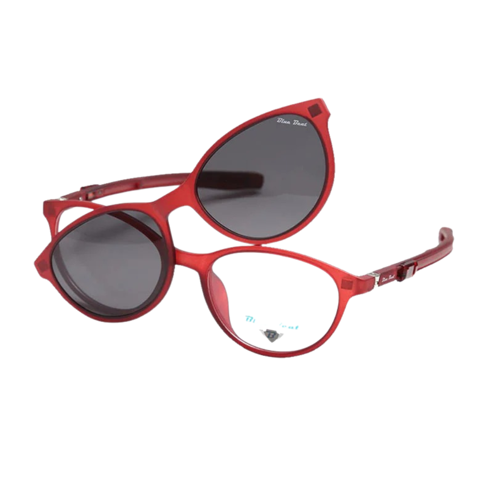 BlueBeat Kids by Barakat Cat-Eye Red Sunglasses 2-in-1