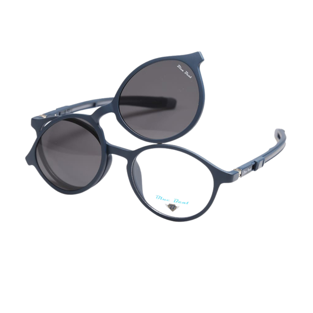 BlueBeat Kids by Barakat Round Blue Sunglasses 2-in-1