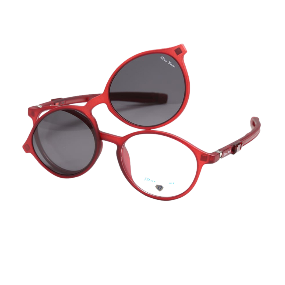 BlueBeat Kids by Barakat Round Red Sunglasses 2-in-1