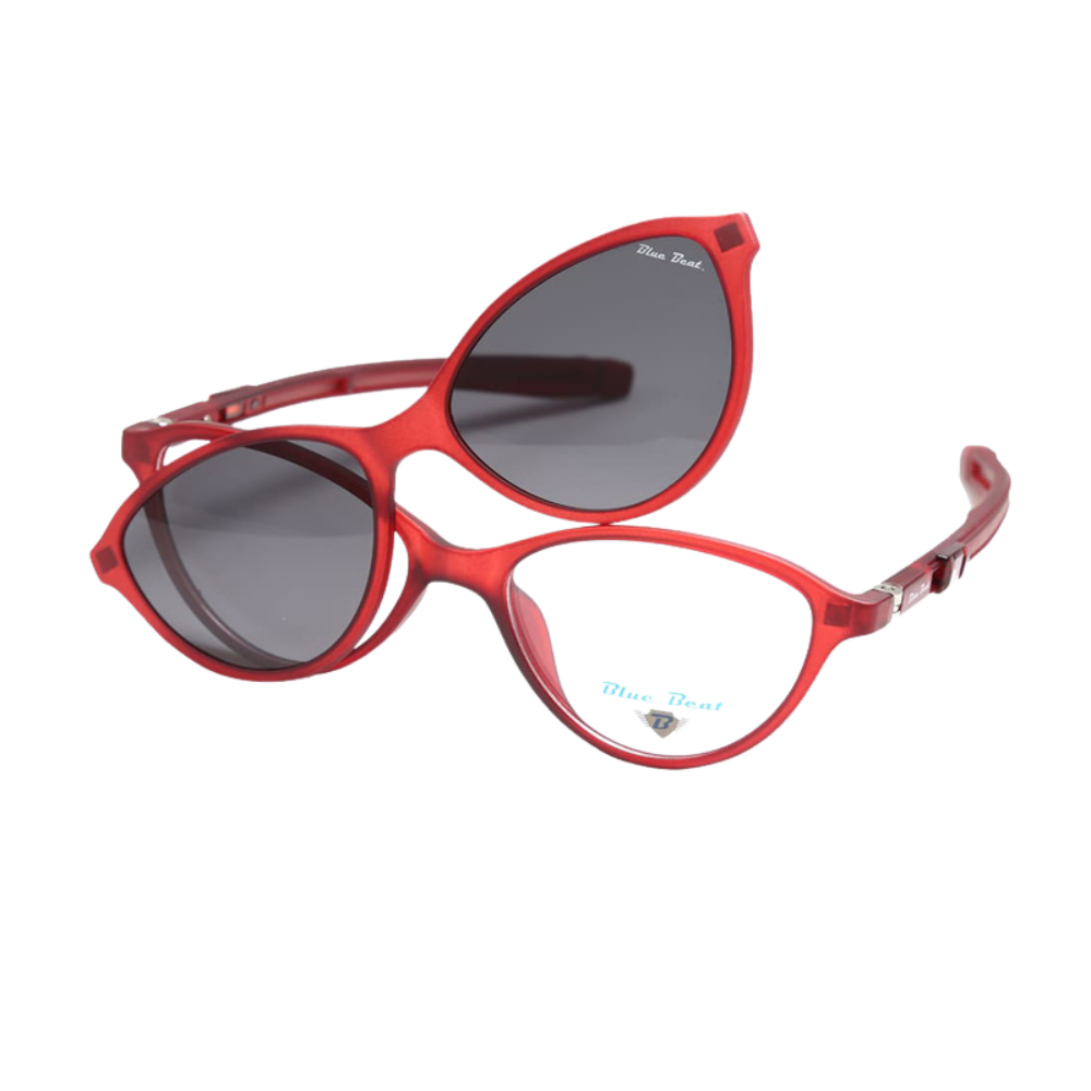 BlueBeat Kids by Barakat Cat-Eye Red Sunglasses 2-in-1