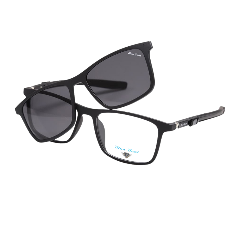 BlueBeat Kids by Barakat Square Black Sunglasses 2-in-1