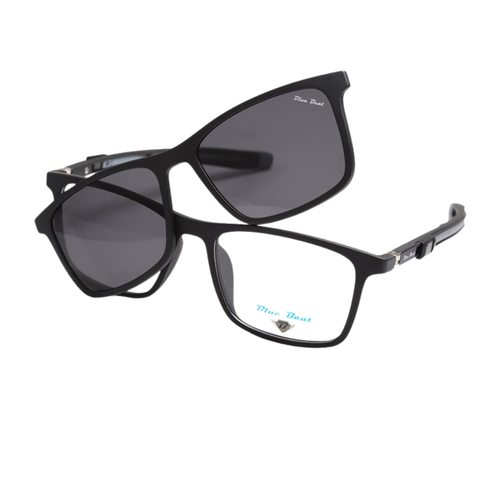BlueBeat Kids by Barakat Square Black Sunglasses 2-in-1