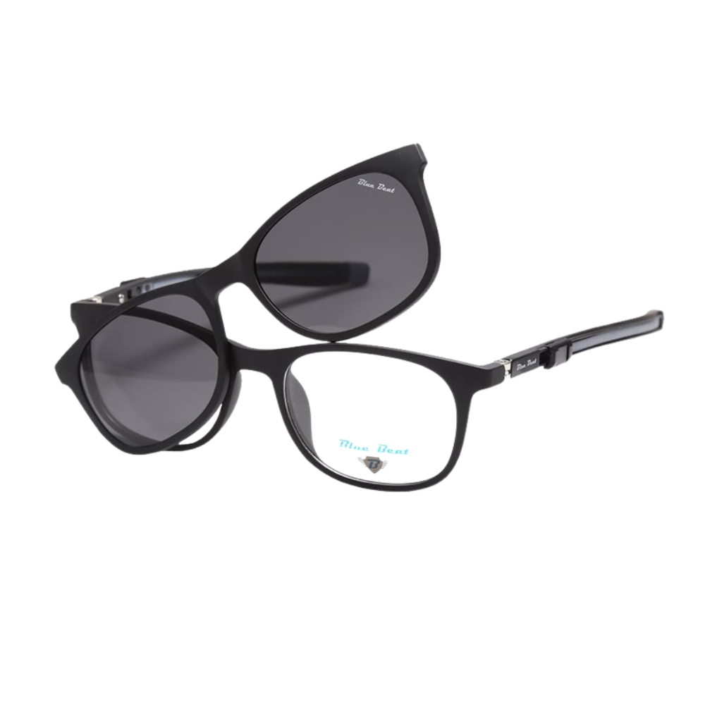 BlueBeat Kids by Barakat Square Black Sunglasses 2-in-1