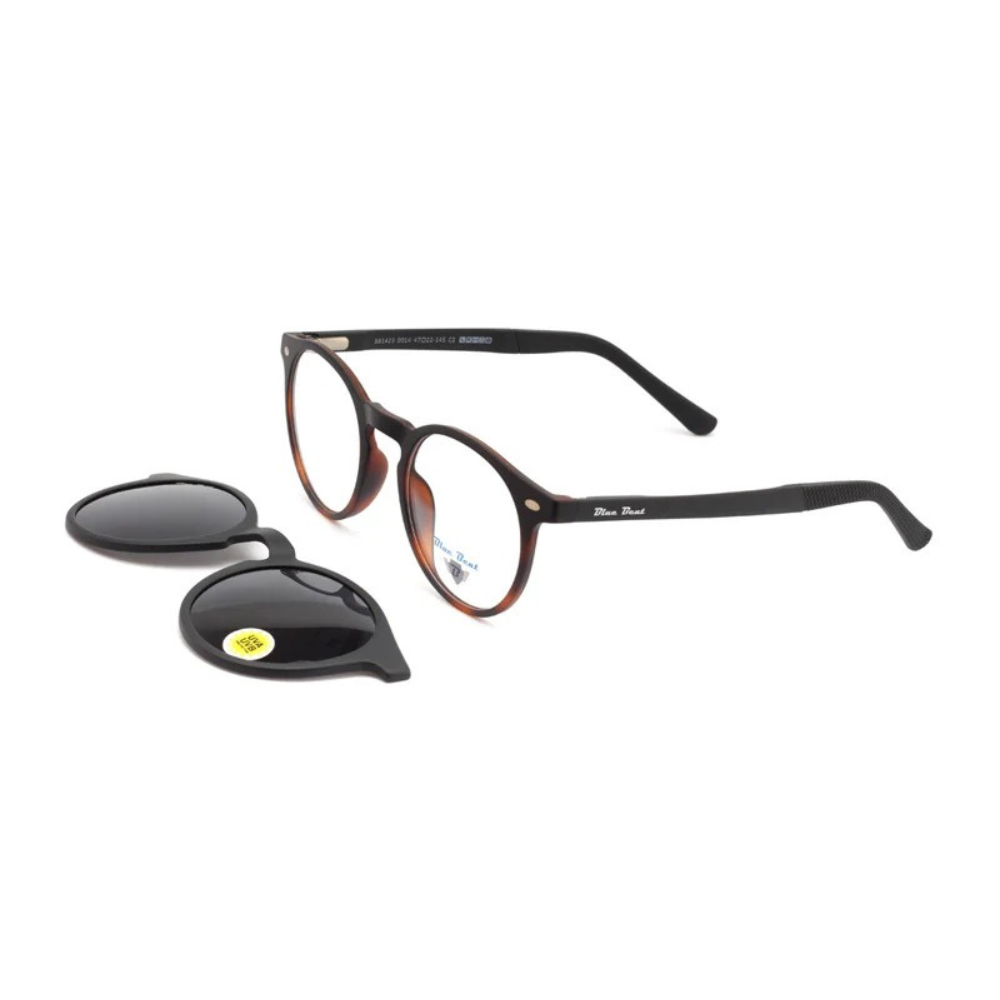 BlueBeat by Barakat Round Brown Sunglasses 2-in-1