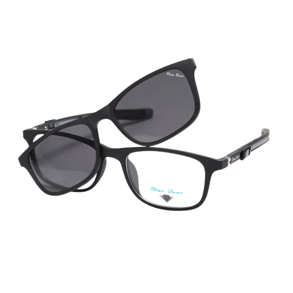 BlueBeat Kids by Barakat Square Black Sunglasses 2-in-1