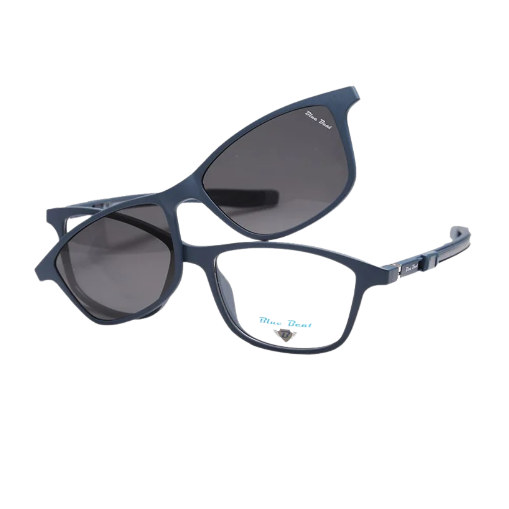 BlueBeat Kids by Barakat Rectangle Blue Sunglasses 2-in-1
