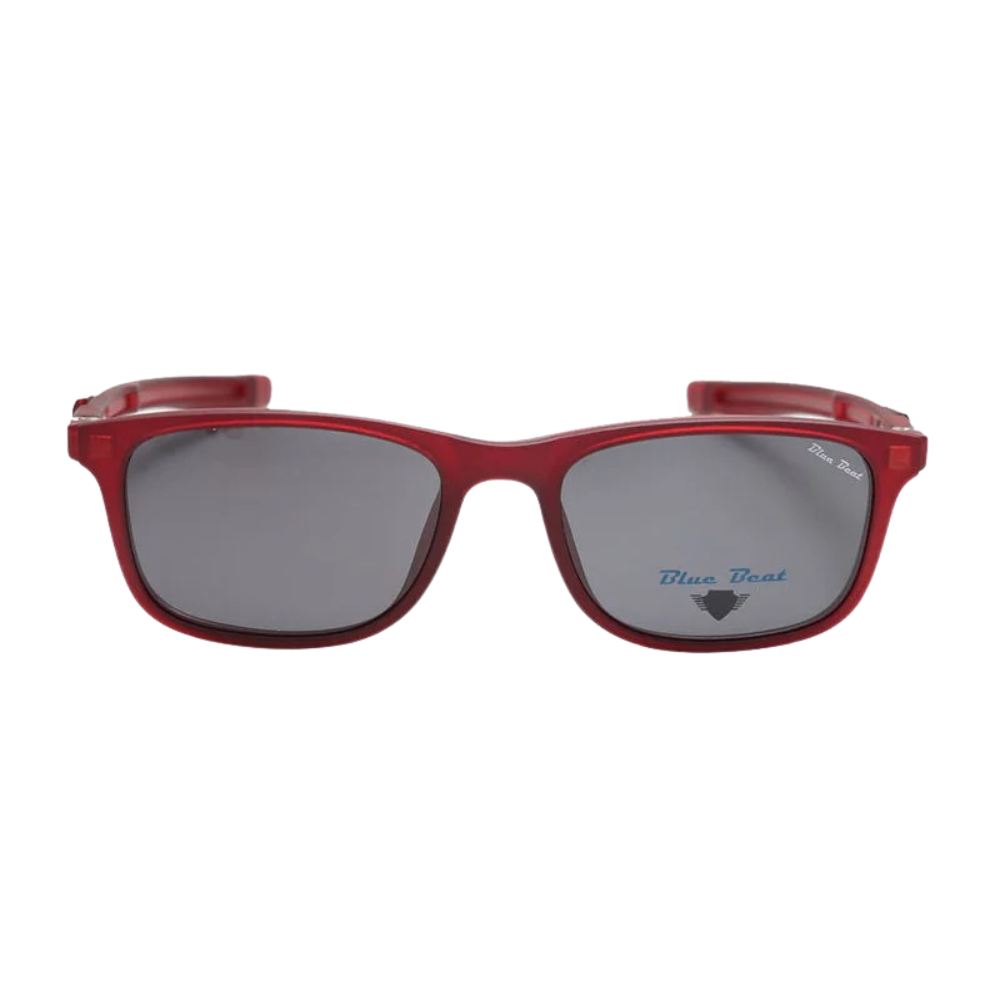 BlueBeat Kids by Barakat Rectangle Red Sunglasses 2-in-1