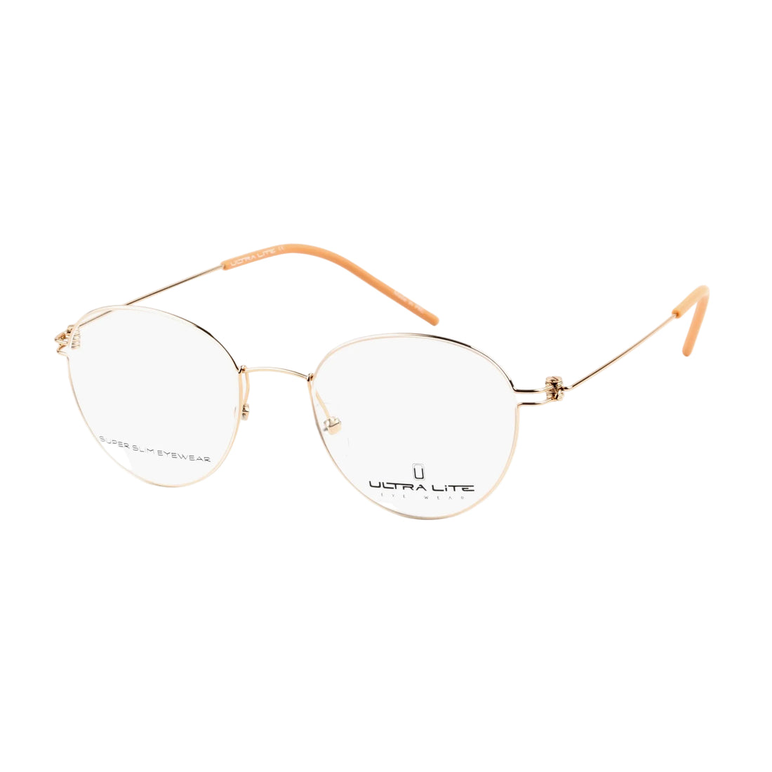Ultra Lite Gold Round Metal Full Rim Eyeglasses UL918 103-Y20