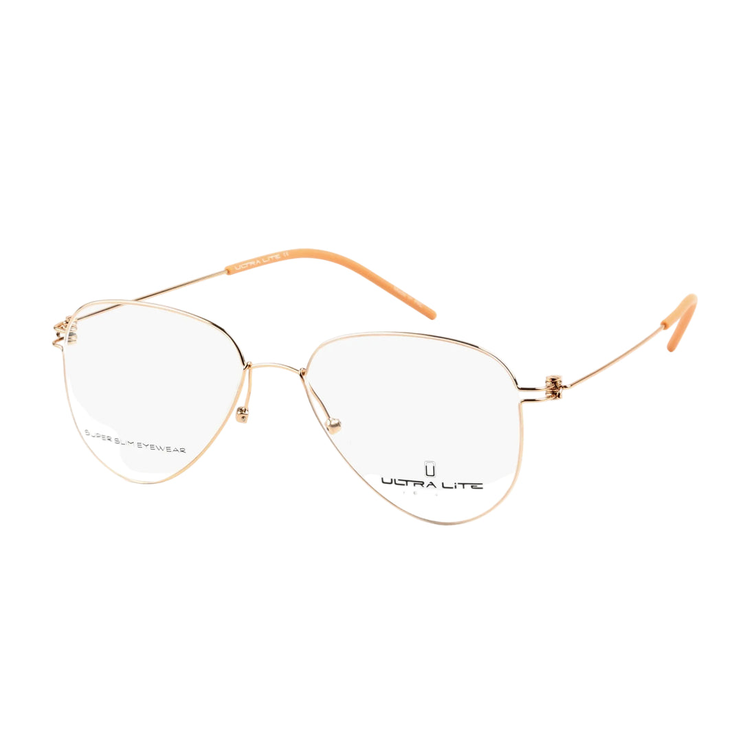 Ultra Lite Gold Aviator Metal Full Rim Eyeglasses UL918 104-Y20
