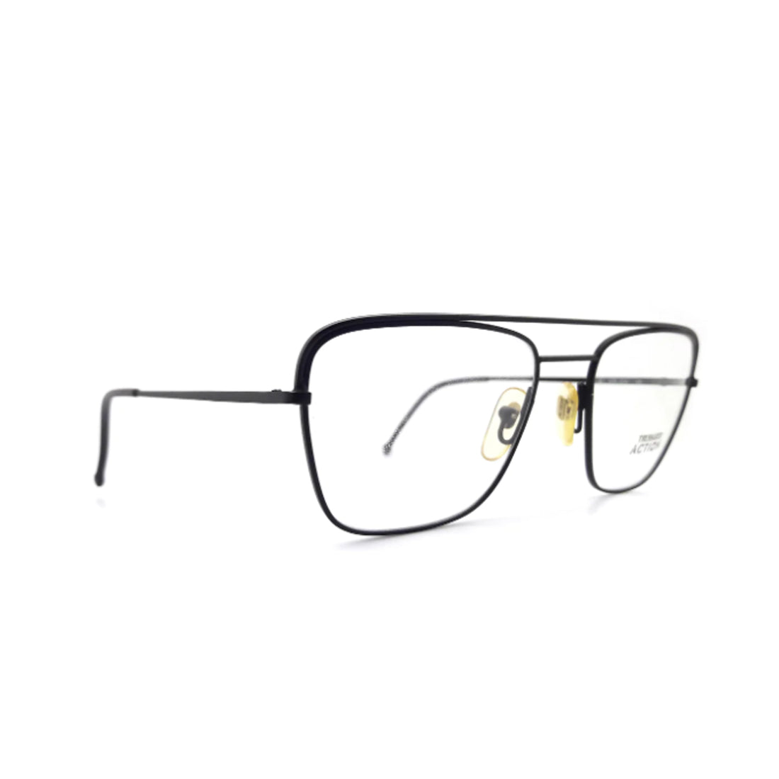 Trussardi Action Black Aviator Metal Full Rim Eyeglasses. Made in Italy ACTION-36 010