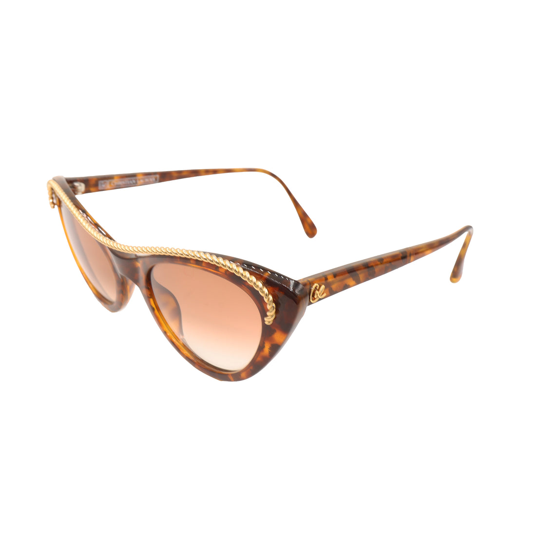CHRISTIAN LACROIX GOLD/BROWN SUNGLASSES