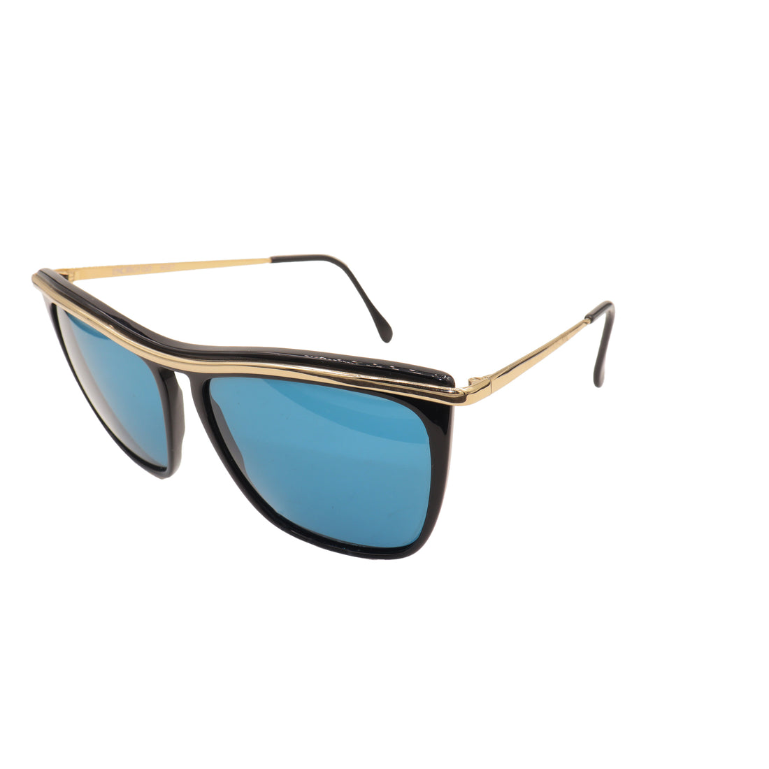 LUXOTTICA Black/Gold Sunglasses