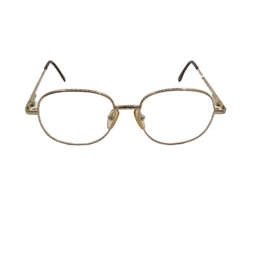 Major Optic Gold Square Metal Full Rim Eyeglasses for Kids