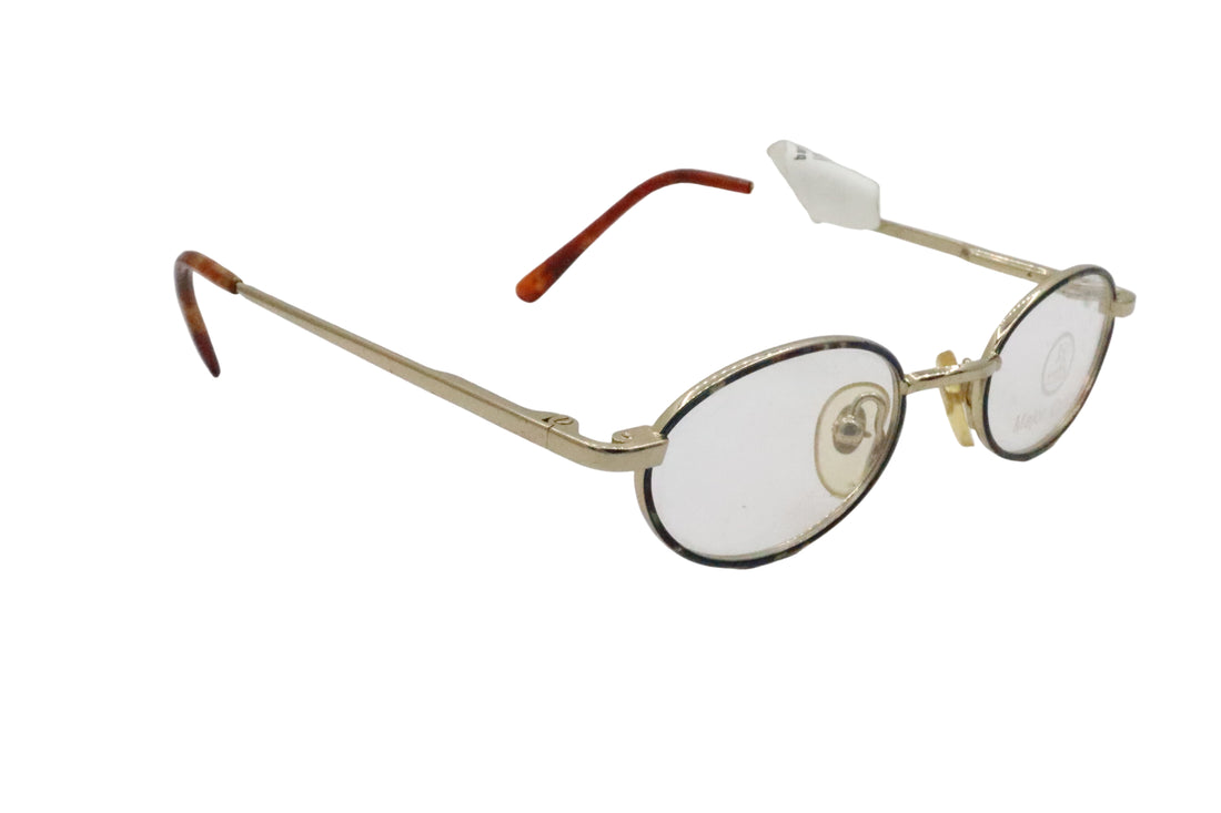 Major Optic Blue Round Metal Full Rim Eyeglasses for Kids