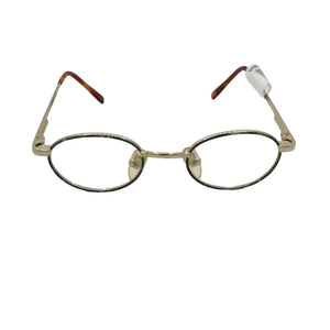 Major Optic Blue Round Metal Full Rim Eyeglasses for Kids