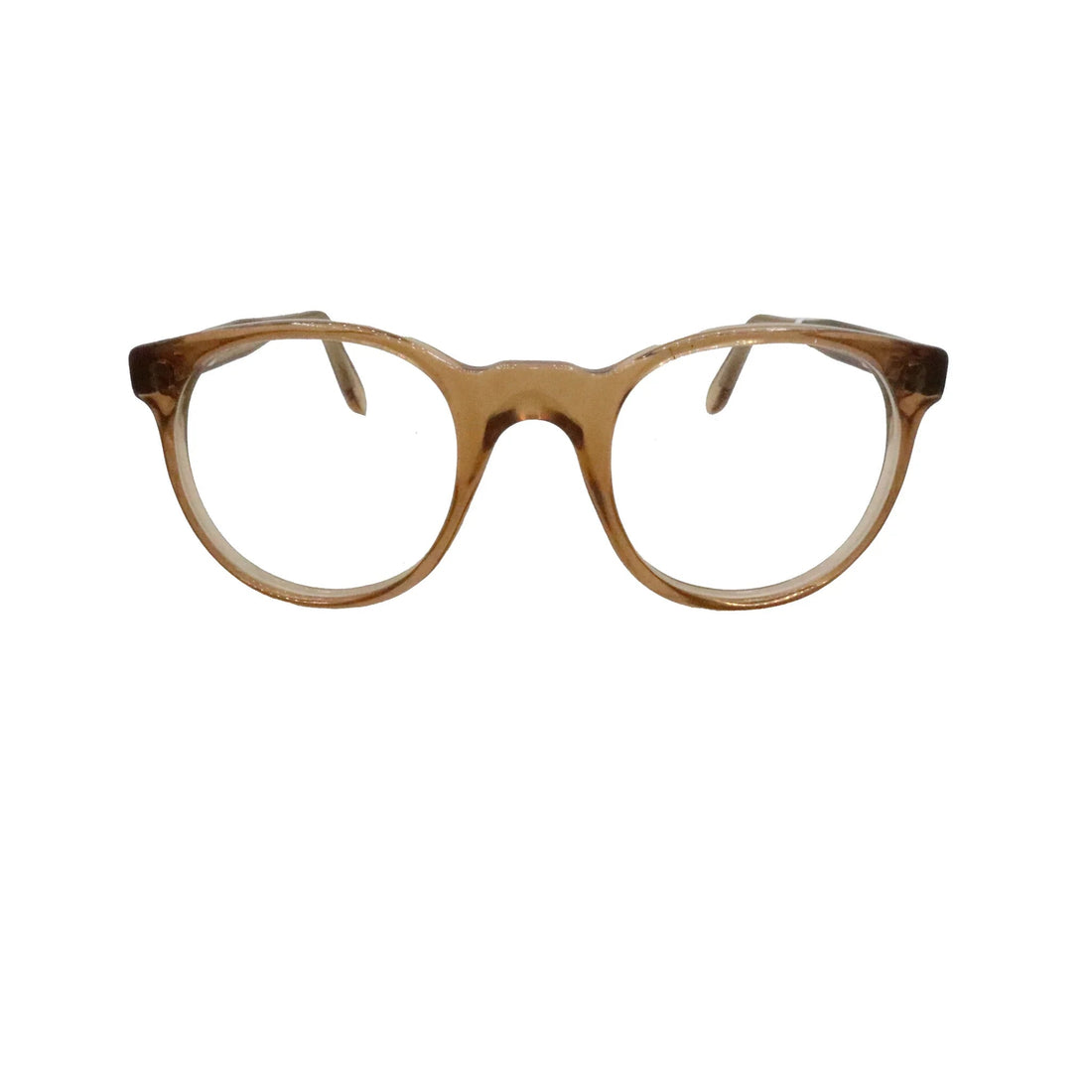 New Style Brown Round Acetate Full Rim Eyeglasses