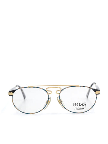 Hugo Boss by Carrera Gold Aviator Metal Full Rim Eyeglasses 5116