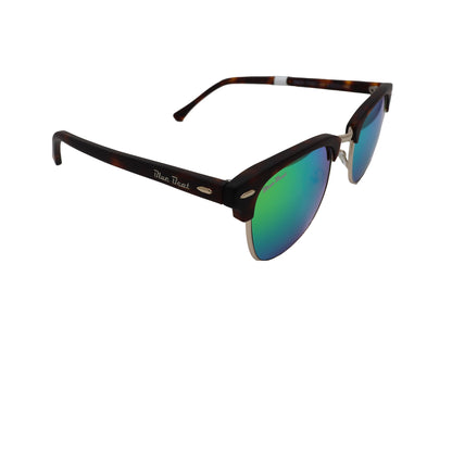 Blue Beat Brown Square Acetate Full Rim Sunglasses