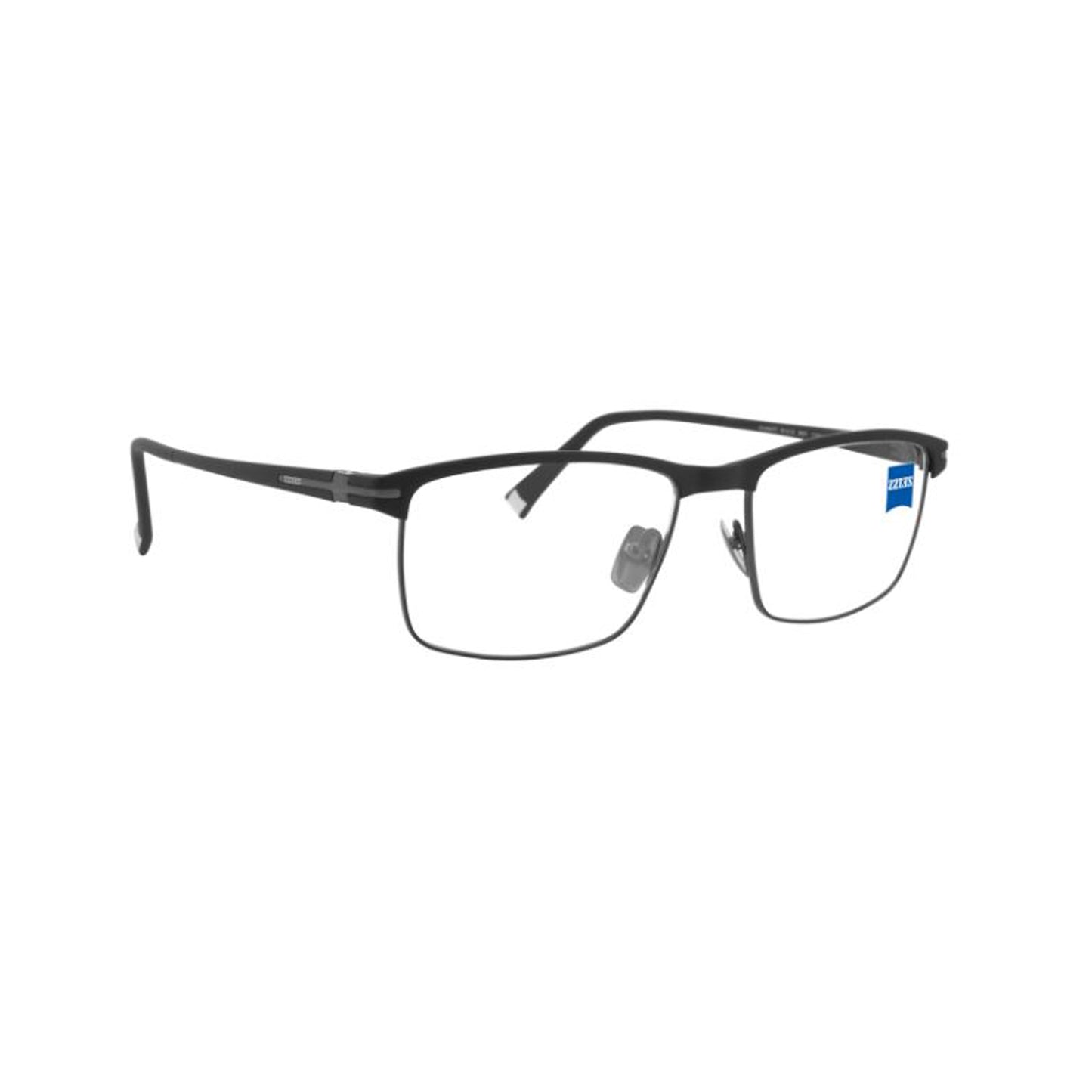 Zeiss Eyewear Black Rectangle Metal Full Rim Eyeglasses. Made in Germany ZS40011-Y17