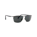 Zeiss Eyewear Grey Rectangle Metal Full Rim Sunglasses. Made in Germany ZS94002-Y18